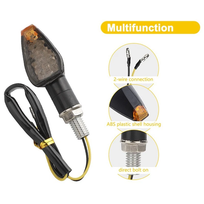 4X Dual Sport Dirt Bike LED Turn Signals Blinker Lights For Honda CRF250L XR650L - Изображение 3 из 4