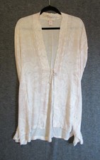 Victoria's Secret Robe Women's One Size Pink/White Tie Front Kimono