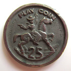 Vintage Twenty Five 25 Play Coin Silver Tone Token 1 Inch — photo 3