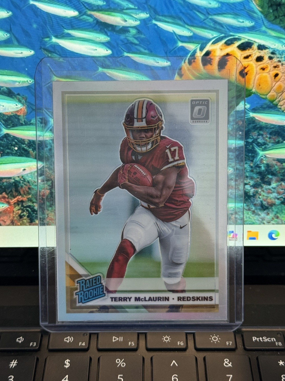 Terry McLaurin 2019 Panini Donruss Optic Holo Prizm Silver Rated Rookie RC #179