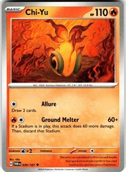 Chi-Yu 039/167 Twilight Masquerade Uncommon Pokemon Card