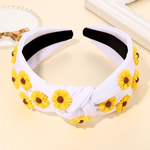 MOLOCH Flower Headband for Women Summer Beach Accessories Outfits Beaded - Bild 4 von 5