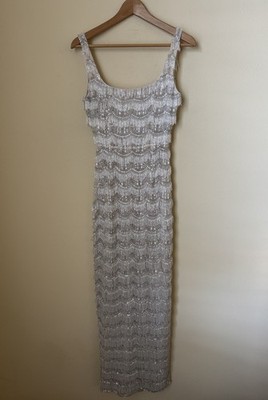 Rachel Gilbert Sadie Gown Dress Beaded Ivory Size 4 | eBay