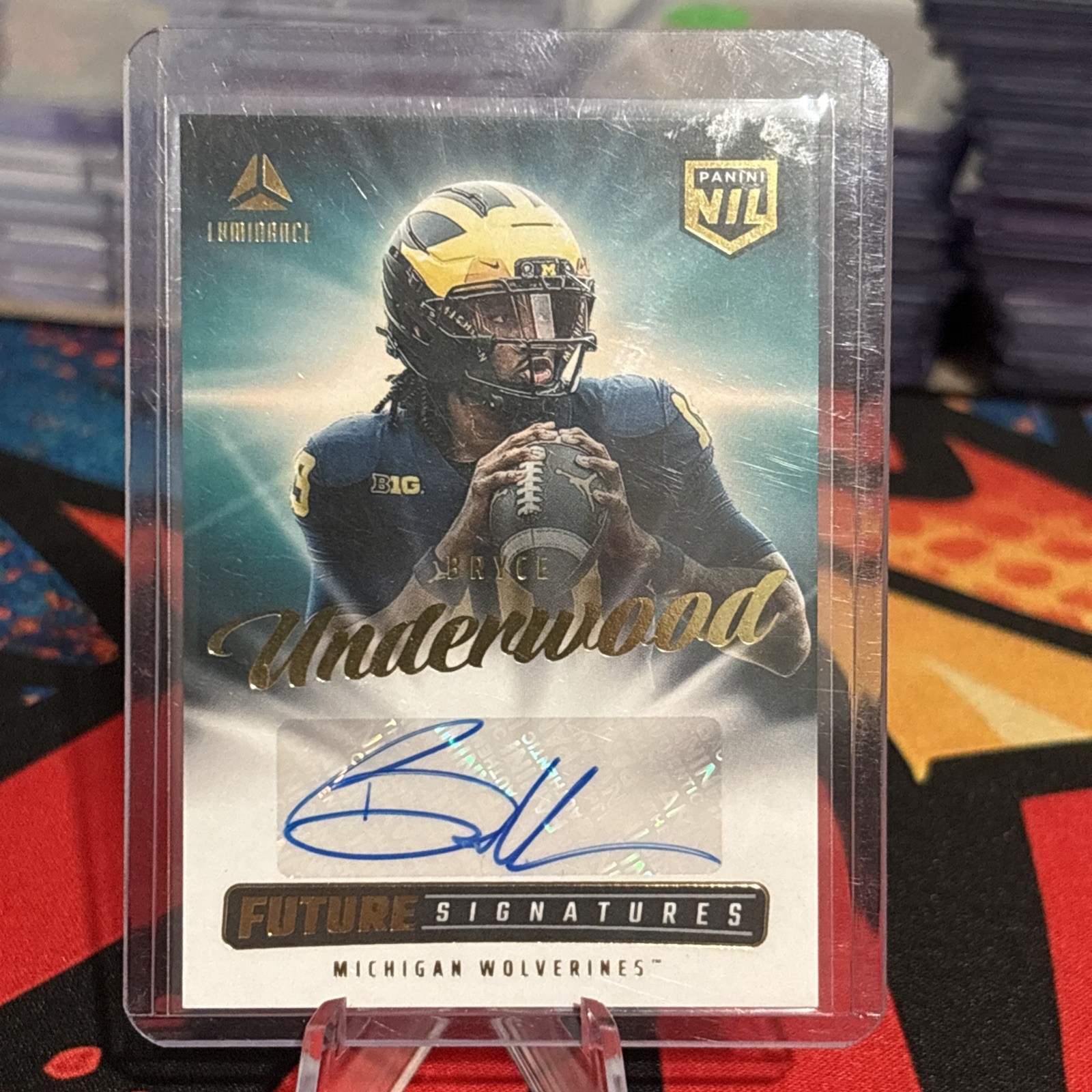 2025 Panini Luminance Bryce Underwood Future Signatures NIL gold foil Auto