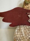 Folk Art Vintage Primitive Cloth Angel Doll Handmade Wood Wings — photo 10