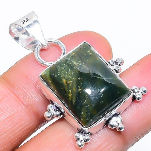 Ciondolo Cammeo Profilo Donna in Argento Sterling 925 - Fatto a Mano
