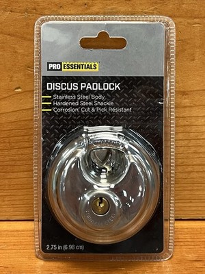 Pro Essentials Stainless Steel Discus Padlock