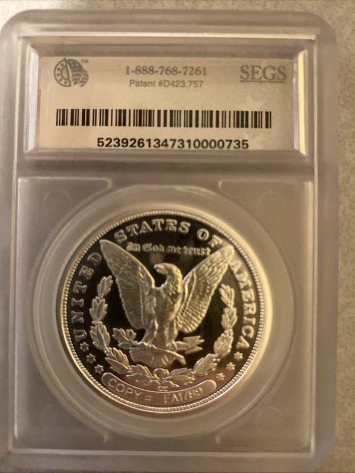 1889-CC Morgan Proof Round SEGS PR-70 Proof Deep Cameo Limited Edition - Image 2 of 2