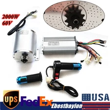 2000W 60V BLDC Motor Kit with Brushless Controller for Electric Scooter E Bike