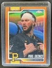 2026 Topps Chrome LogoFractor Paul Skenes Image Variation Orange Refractor #/25