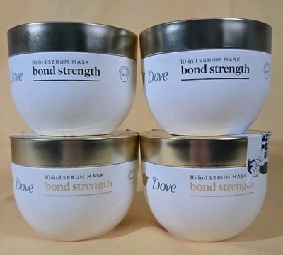 Dove 10 In 1 Bond Strength Serum Mask Hair Treatment 9.2oz 4 Pack Lot Set
