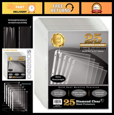 25 Pack Extra Heavyweight Sheet Protectors 4 mils Clear, Top Load, 8.5x11" - 25