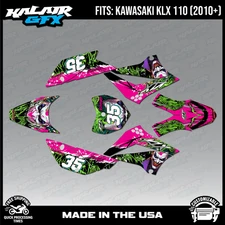 Graphics Kit for Kawasaki KLX110 KLX110R/RL (2010-2024) Jester - MAGENTA