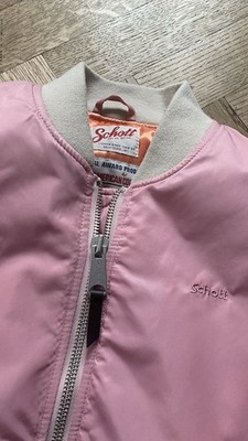 Schott Bomberjacke Jacke Gr. M / S rosa creme top Zustand