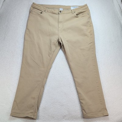 The Perfect Jean NYC Men's 42x28 Jeans Beige Straight Denkhaki Stretch Slim Fit