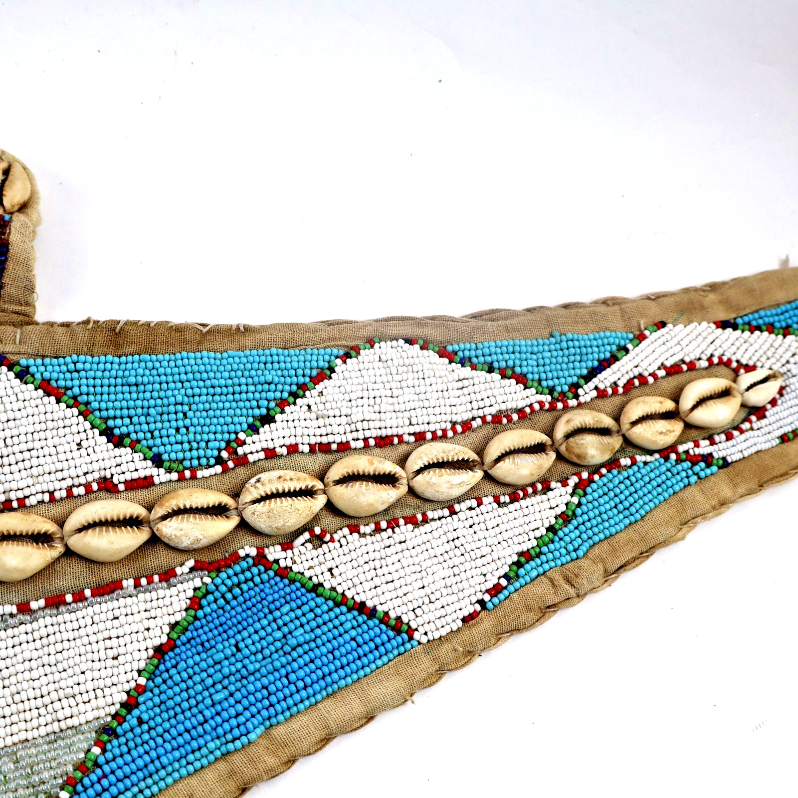 Antqiue African Yoruba Lizard Ceremonial Sash Belt Wall Hanging 40" tribal art