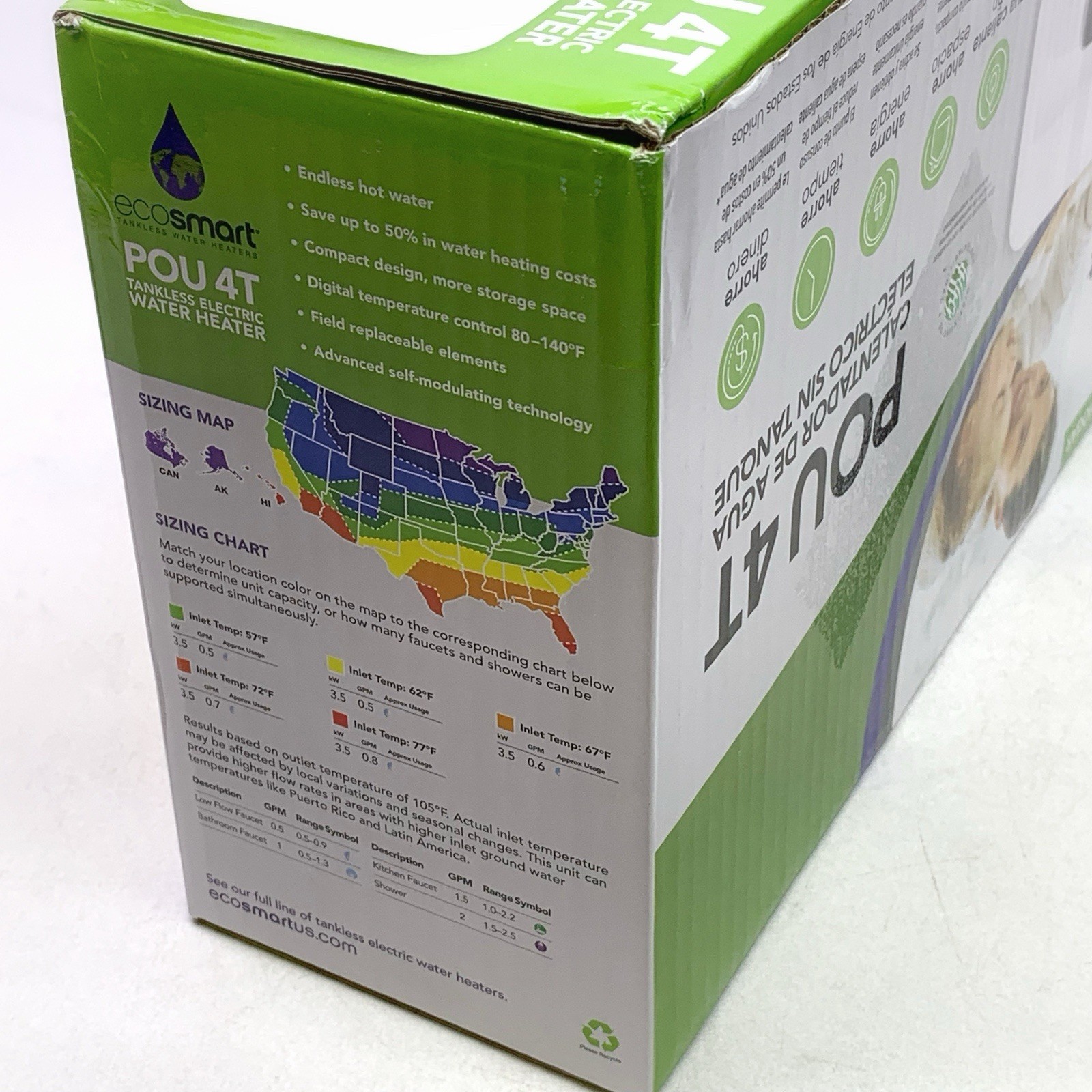 Ecosmart 4T Point-of-Use Temperature Controlled Tankless Electric Water Heater 