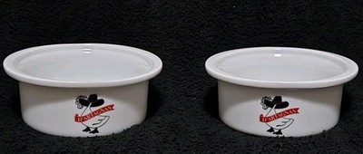 Vintage Pair Bernardaud Limoges D'Artagnan Porcelain Ramekins - 1985-1995 Duck