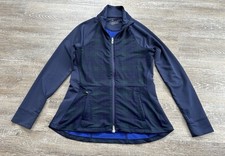 Peter Millar Elite Hybrid Full Zip Jacket Womens Small UPF 50 Plaid Performance