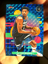 2025-26 Topps Finest Anthony Edwards Uncommon Blue Geometric /50 #158
