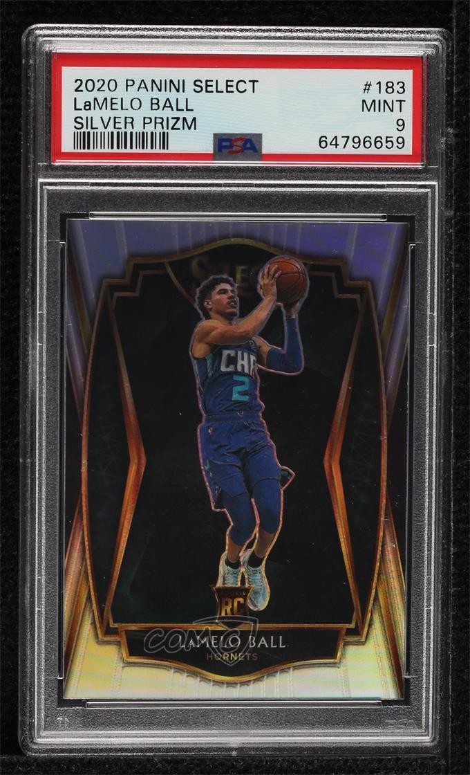 2020-21 Panini Select Premier Level Silver Prizm LaMelo Ball #183 PSA 9 MINT 2l4