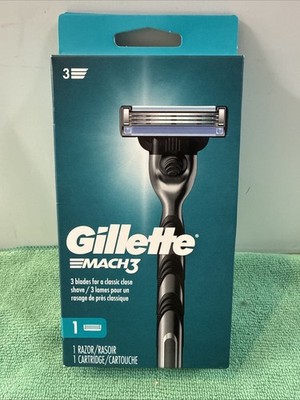 NEW Gillette Mach3 Men's Razor 1 Handle + 1 Cartridge Refill - Genuine