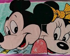 Vtg 80s Mickey Minnie Mouse Beach Towel Disney 60x29 Terry 1980s Pool Party