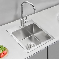 17 x 19 Inch Drop in Bar Sink Single Bowl 304 Stainless Steel Topmount
