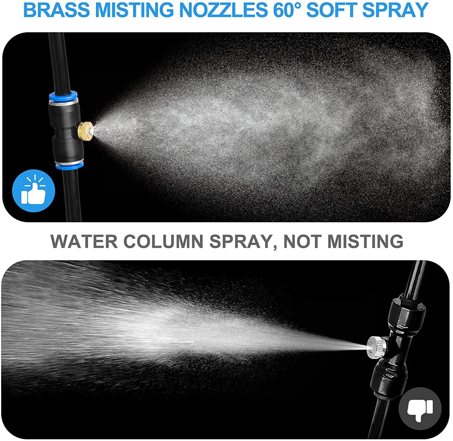 20ft Outdoor Patio Water Mister Mist Nozzle Misting Cooling System Fan Cooler