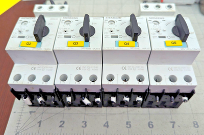 #ad #ad 4 Siemens Motor Starter Circuit Breakers With Busbar WORKING PULL Z2B7 $65.00