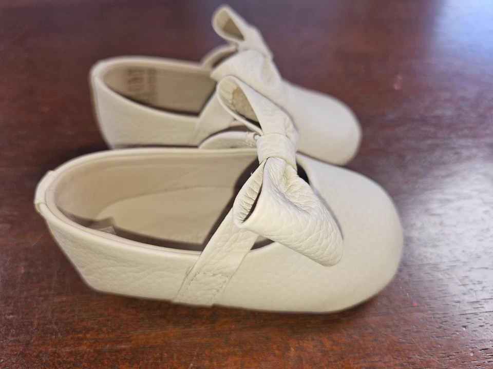 Elephantito Bebé Niñas Bailarina Zapatos Lazo Cuero Rubor Infantil EE. UU. Talla 4 M Foto 2 de 4