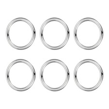 Metal O Rings 1-3/16" ID 0.16" Thick Silver 6 Pcs Round Ring