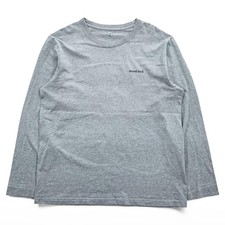 Montbell Pear Skin Cotton Long Sleeve Logo T-Shirt Gray