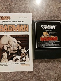 Colecovision Game Bagman Video Game