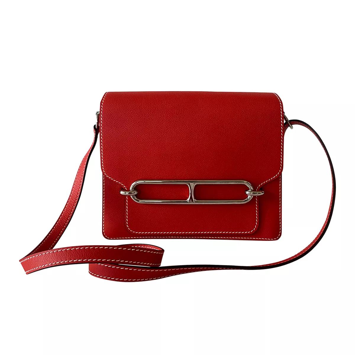 Hermes Rouge Casaque Evercolor Leather Gold Hardware Kelly