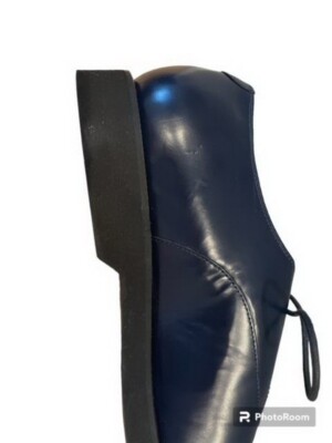 Gucci Dark Blue Navy Leather Oxfords Size 10 UK 11 US | eBay display picture 1