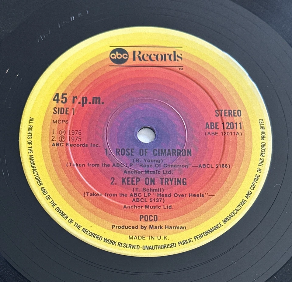 Poco - Four Tracks From Poco 12" Vinyl Record 4 Tracks EX / VG+ Condition - Image 4 of 4