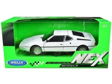 BMW M1 Coupe White "NEX Models" 1:24 Diecast Model Car - Welly - 24098WH