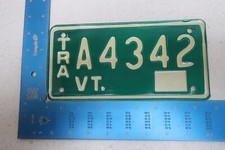 Vermont License Plate Tag 1969 69 VT Trailer A4342