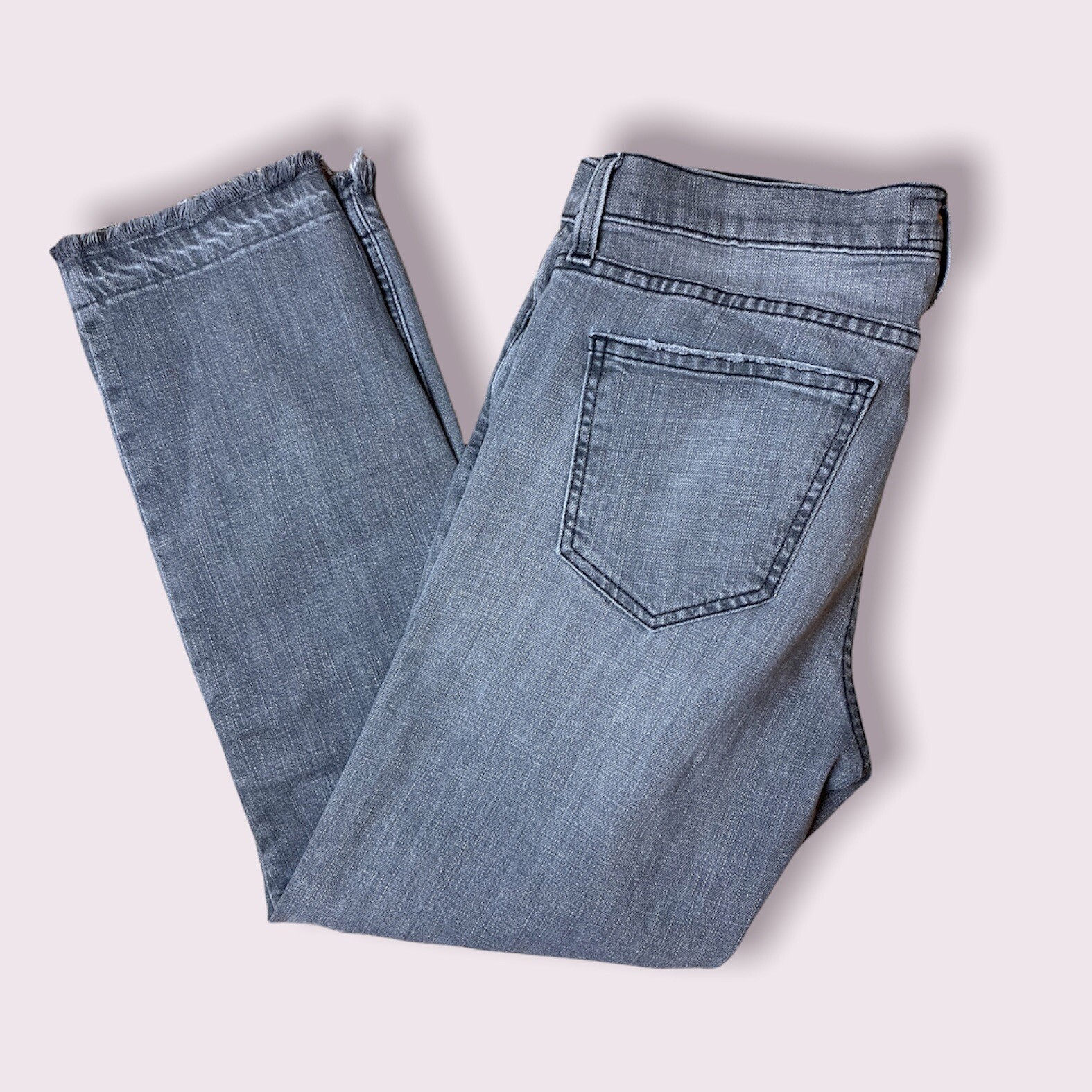 Current/Elliott Cropped Straight Gutter gray jean… - image 4