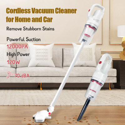 Cordless Stick Vacuum Cleaner 12KPA Home Hardwood Floor Carpet Pet Cleaning Tool