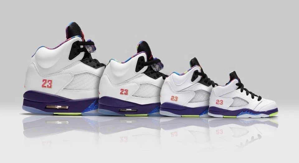 NEW Nike Air Jordan Retro 5 Bel Air Ghost Green GS DB3024-100 - Image 4 of 4