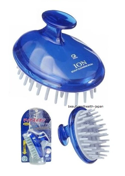 JAPAN IKEMOTO HEAD-SCALP/HAIR BEAUTY CARE ION CLEANSING BRUSH/MINUS ION