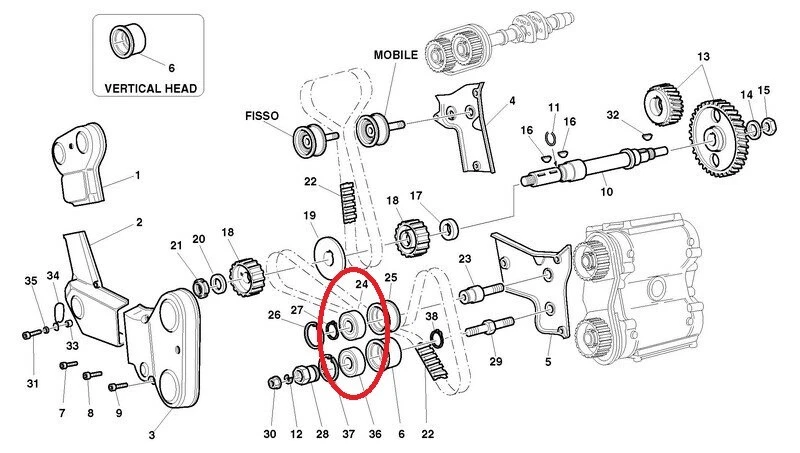 Ducati 749 996 998 999 S R roulem Tendeur 2x courroie distribution kit - Photo 4/4