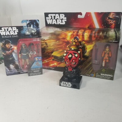 Ezra Bridger's Speeder & Captain Cassian Andor & Darth Maul Lot of 3 Star Wars