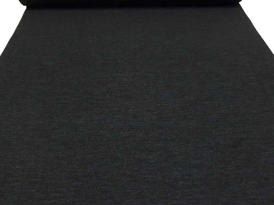 Stoff Baumwolle Sweatshirtstoff anthrazit grau Nadelstreifen Kleiderstoff Hoodie - Bild 4 von 4