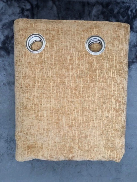 NEXT Heavyweight Chenille Ochre Yellow THERMAL INSULATE 168X183 CM CURTAINS - Image 2 of 4