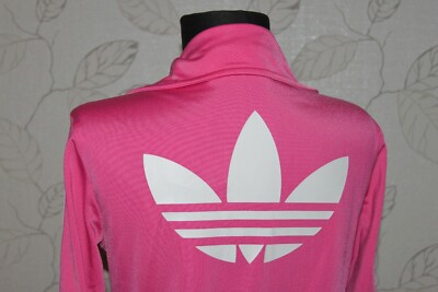 Adidas Originals womens pink big logo track jacket Size 34