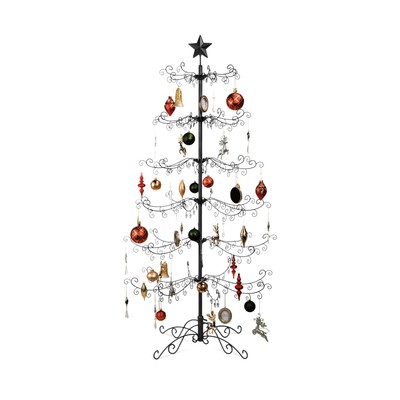 Best Choice Products 6ft Wrought Iron Ornament Display Christmas Tree w/Easy ...