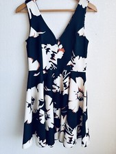 Anthropologie Maeve Amory Dress 4 Floral Fit Flare V Neck Back As Seen On TV